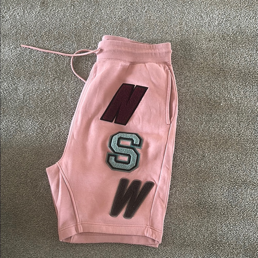 Nike Pink Athletic Men’s Shorts with Letter Patches